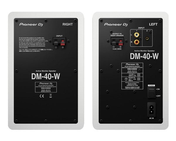 DM-40-W 4" 2-Way Active Desktop Monitor 21W PAIR White