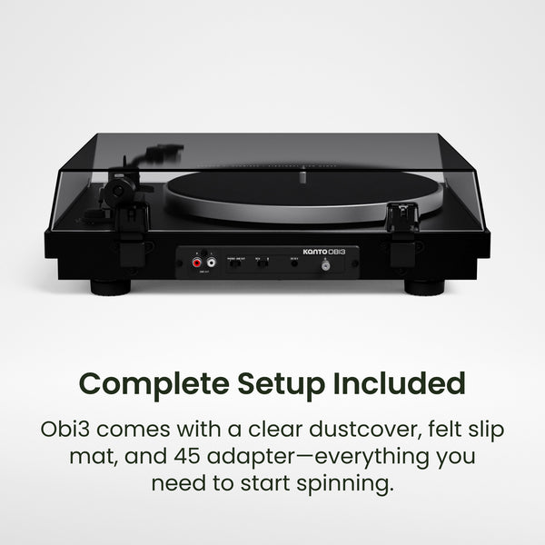 Kanto OBI3 (Gen.2) Turntable with Bluetooth 5.3, Preamp, and Pitch Control