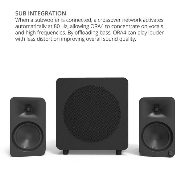 Kanto ORA4 140W Powered Referenece Desktop Speakers with Bluetooth (Black)