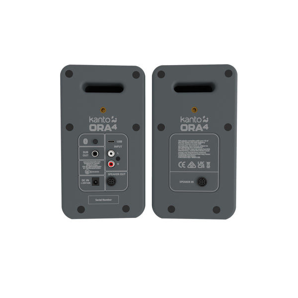 Kanto ORA4 140W Powered Referenece Desktop Speakers with Bluetooth (Grey)