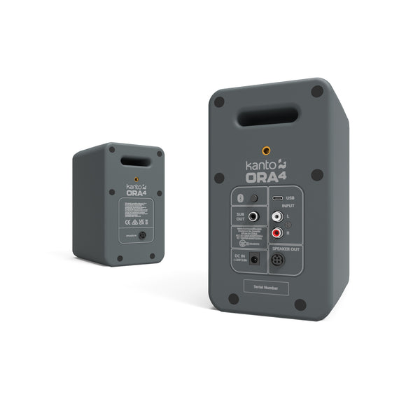 Kanto ORA4 140W Powered Referenece Desktop Speakers with Bluetooth (Grey)