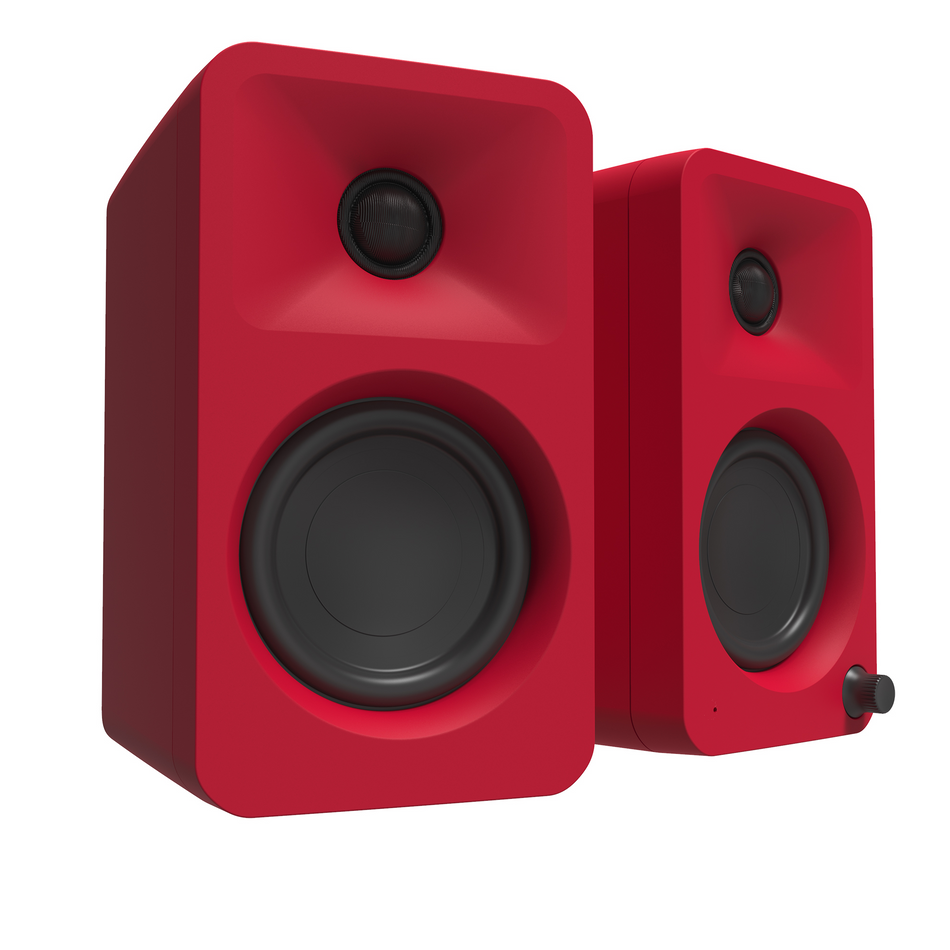 Kanto ORA 100w Powered Reference Desktop Speakers with Bluetooth (Red)