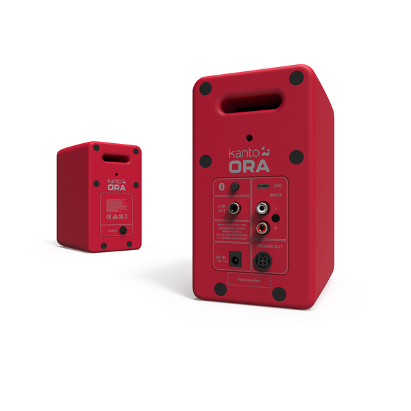 Kanto ORA 100w Powered Reference Desktop Speakers with Bluetooth (Red)