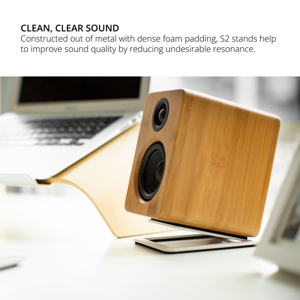 Kanto Desktop Speaker Stands S2 (White)