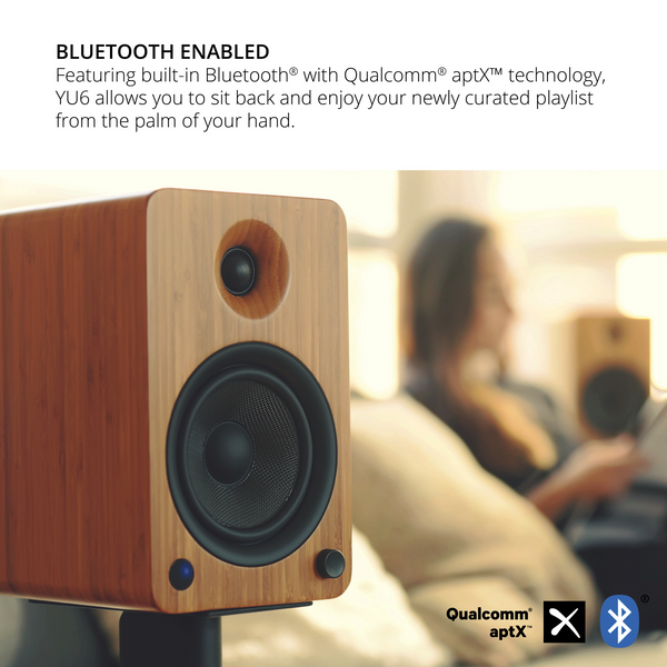 Kanto YU6 Powered Bookshelf Speakers-Black