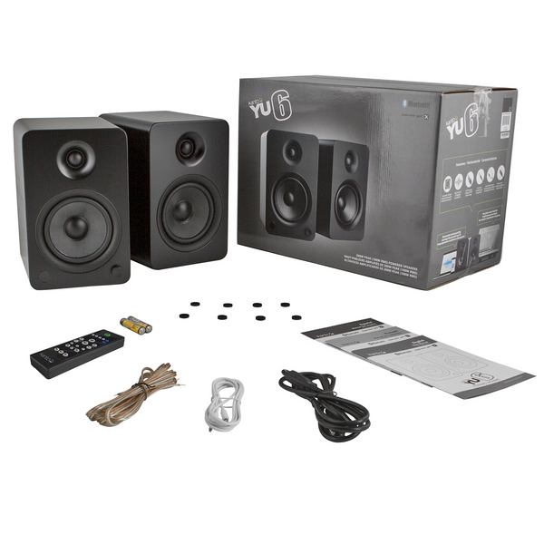 Kanto YU6 Powered Bookshelf Speakers-Black