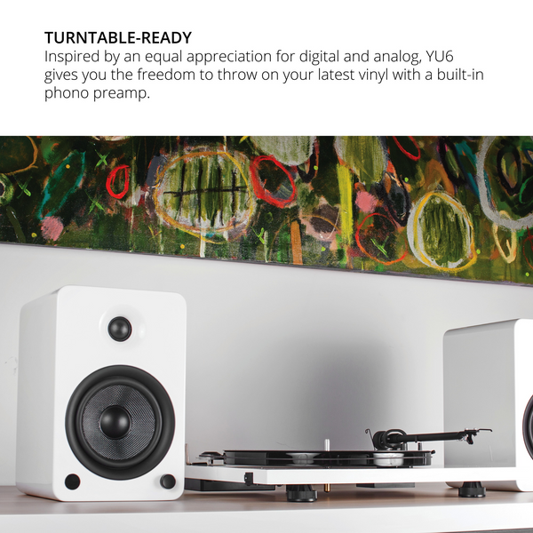 Kanto YU6 Powered Bookshelf Speakers White