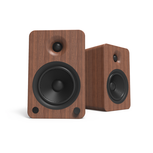 Kanto YU6 Powered Bookshelf Speakers Walnut