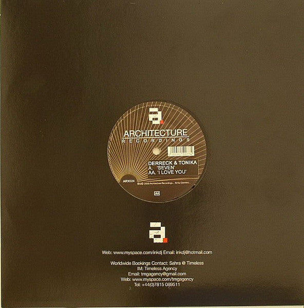 Derreck & Tonika- I Love You/Seven (12") ARX024