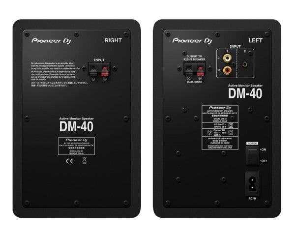 DM40 2-Way 4" Active Desktop Monitor 21W PAIR BLACK.
