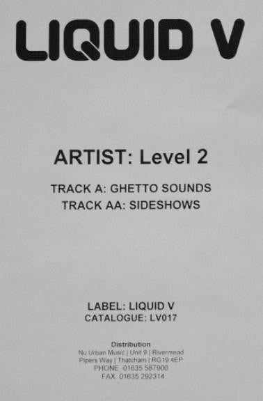 Ghetto Sounds / Sideshows - RARE WHITE LABEL PROMO