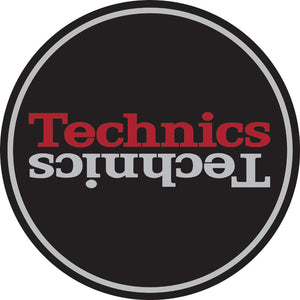 Technics slipmat- red and grey logo design