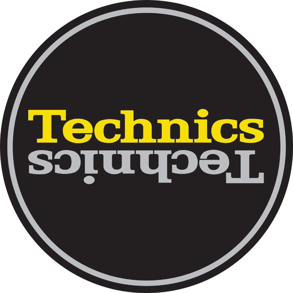 Technics slipmat- silver and yellow logo