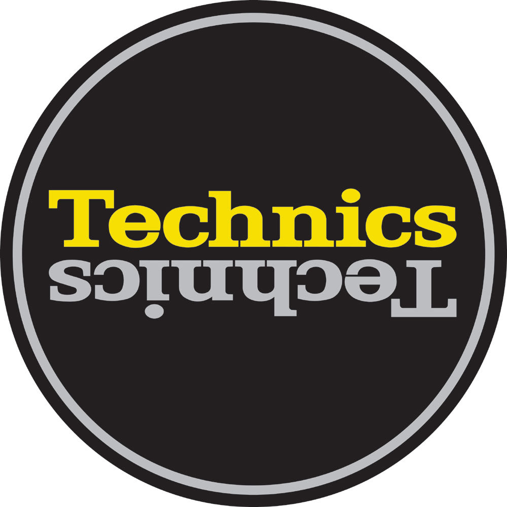 Technics slipmat- silver and yellow logo