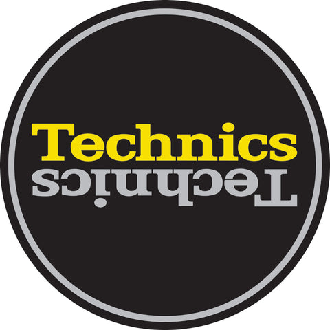 Technics slipmat- silver and yellow logo